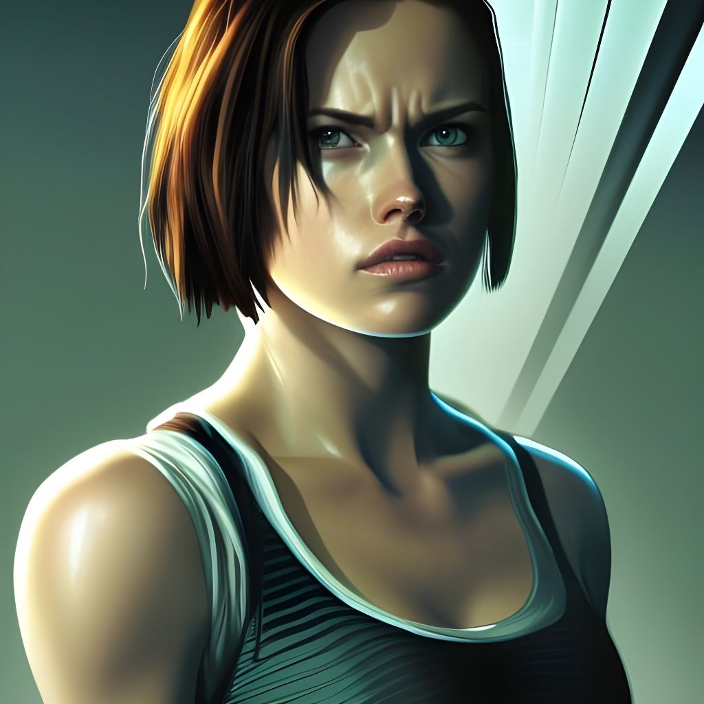 Daisy Ridley as Jill Valentine in Comic Book Art