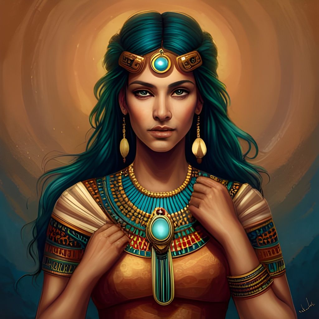 Egyptian Goddess Portrait in Cinematic Style