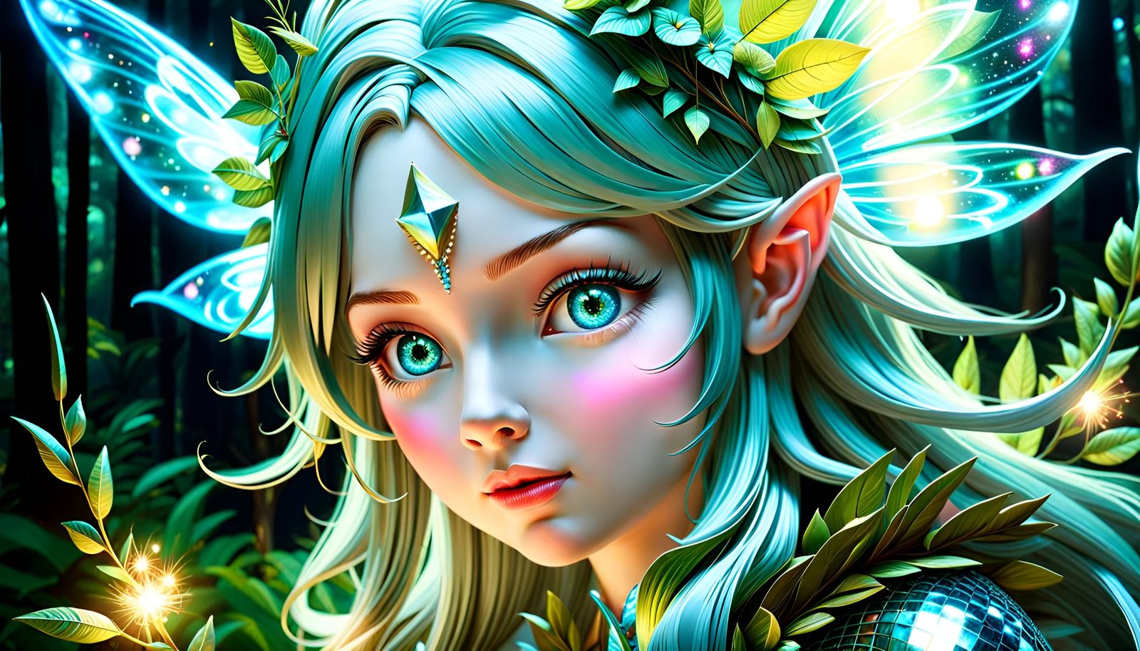 Ethereal Forest Fairy with Magical Reflection