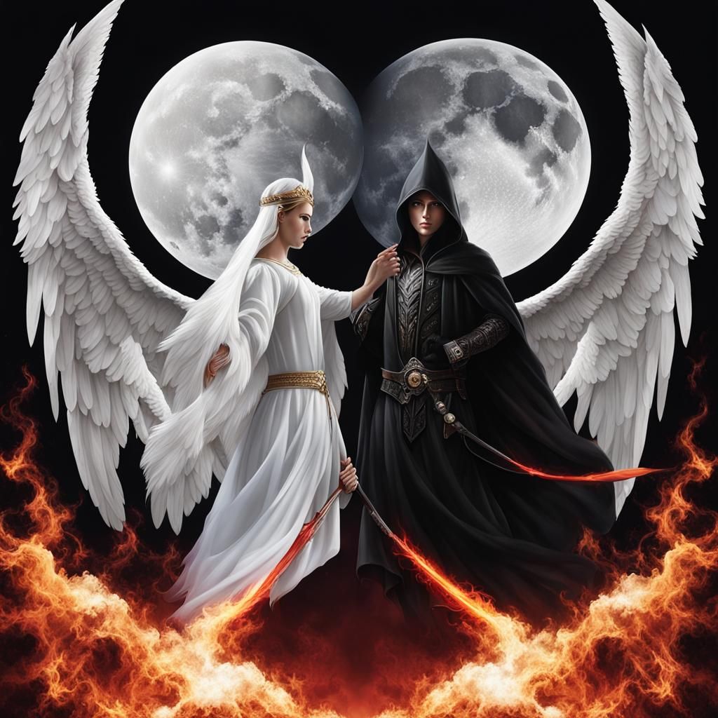 Angelic and Demonic Background Halves