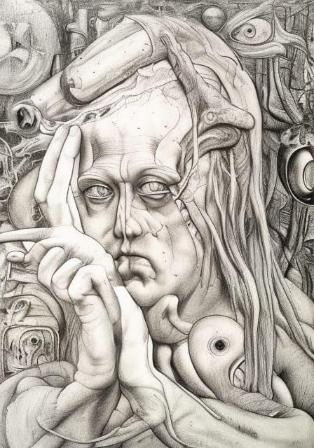 David in Post-Apocalyptic Wonderland: Art Nouveau Drawing