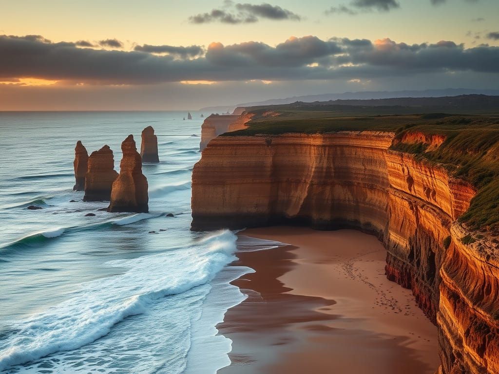 Dramatic Ocean Coastline at Dawn