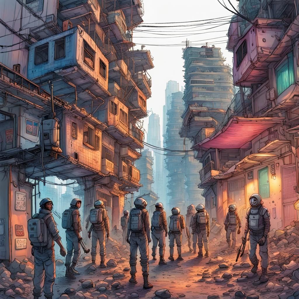 Mumbai Slums Patrolled by Mop Cyborgs
