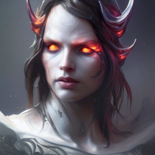 Morgoth Portrait in Hyperdetailed Art Nouveau Style