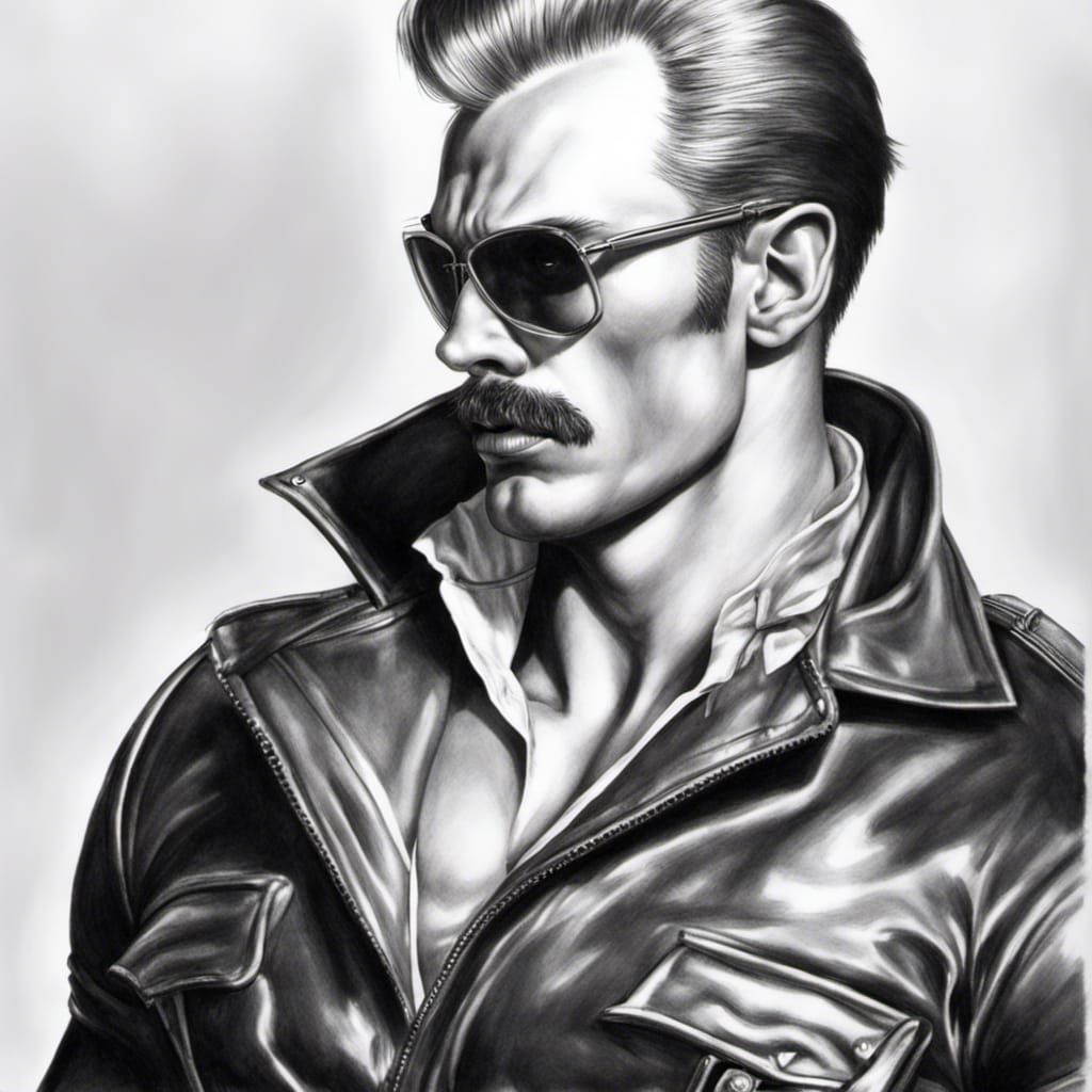 Sensual Muscled Figure in Tom of Finland Style