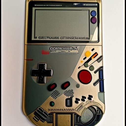 Steampunk GameBoy Engine: Retro-futuristic Art