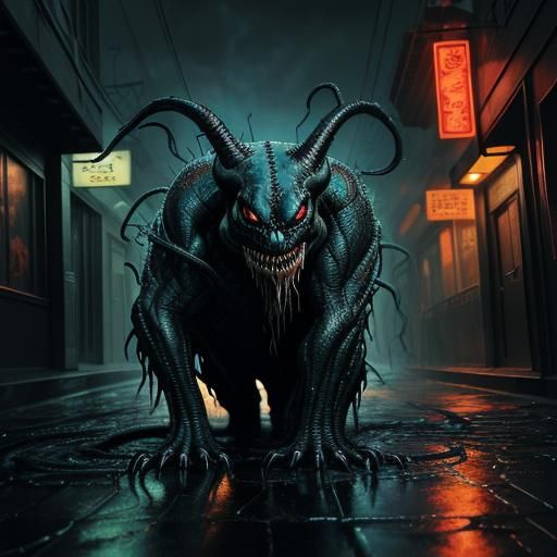 Venom Absorbs Carnage in Surrealist Expressionist Style