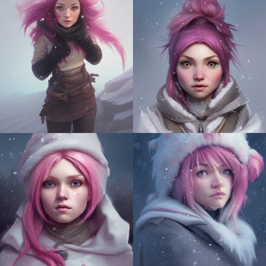 Gnome Rogue Portrait in Snowy Tundra, Detailed Art