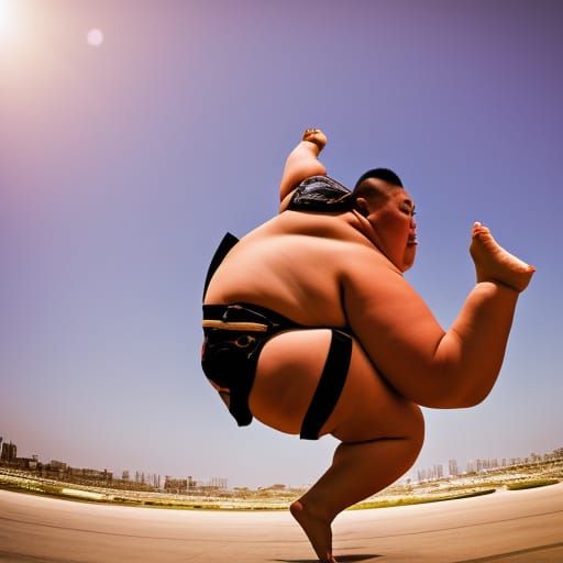 Sumo Wrestler Skydiving