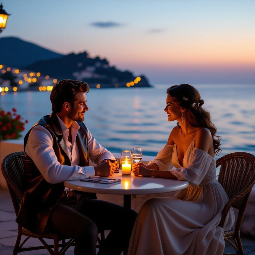 Romantic Seaside Dinner at Twilight