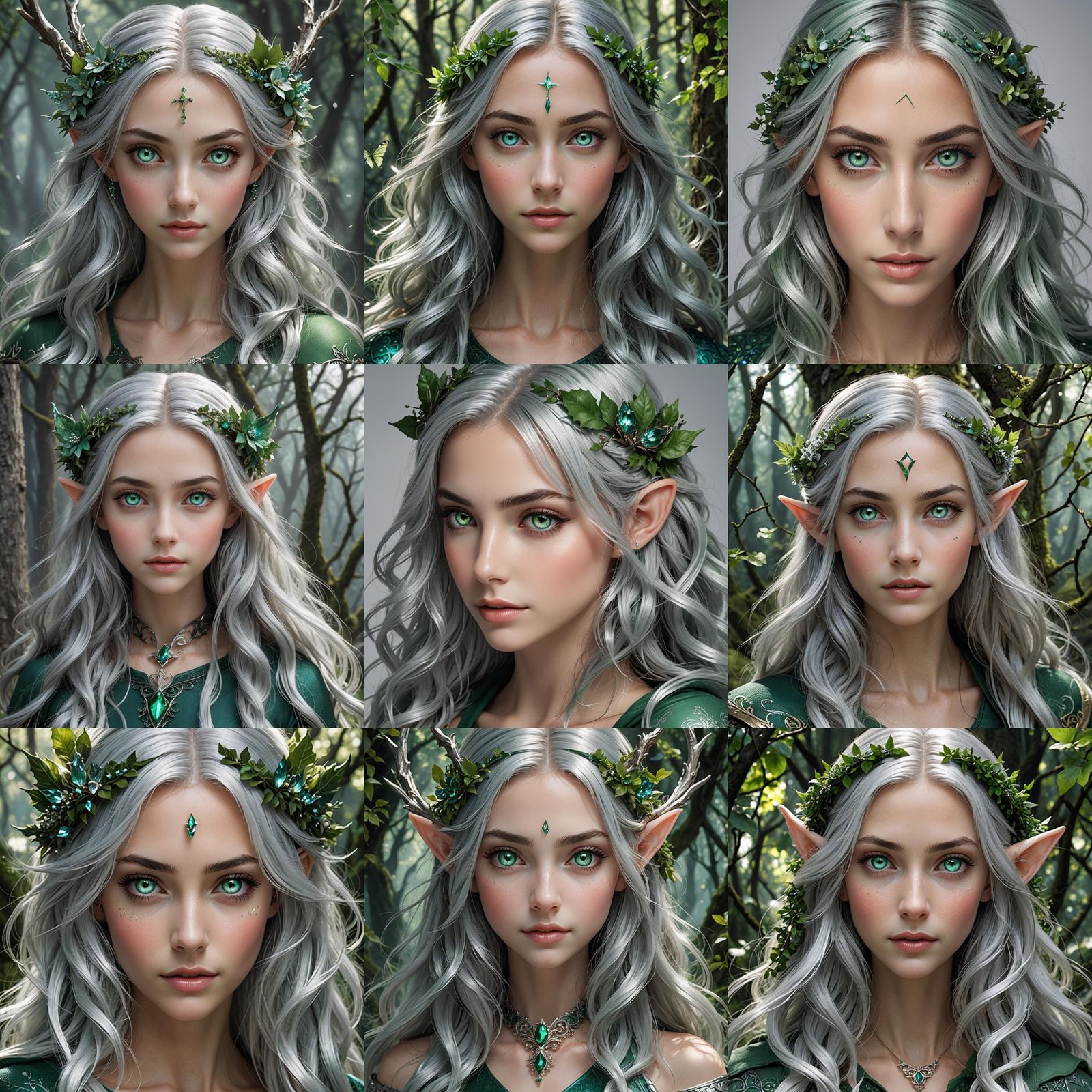Enchanting Silver-Haired Elf Scout: Maëlys l'Éclaireuse