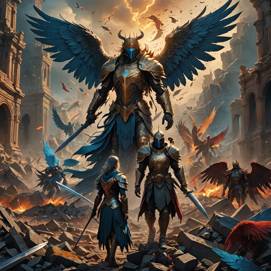 Angels and Demons Clash on Battlefield