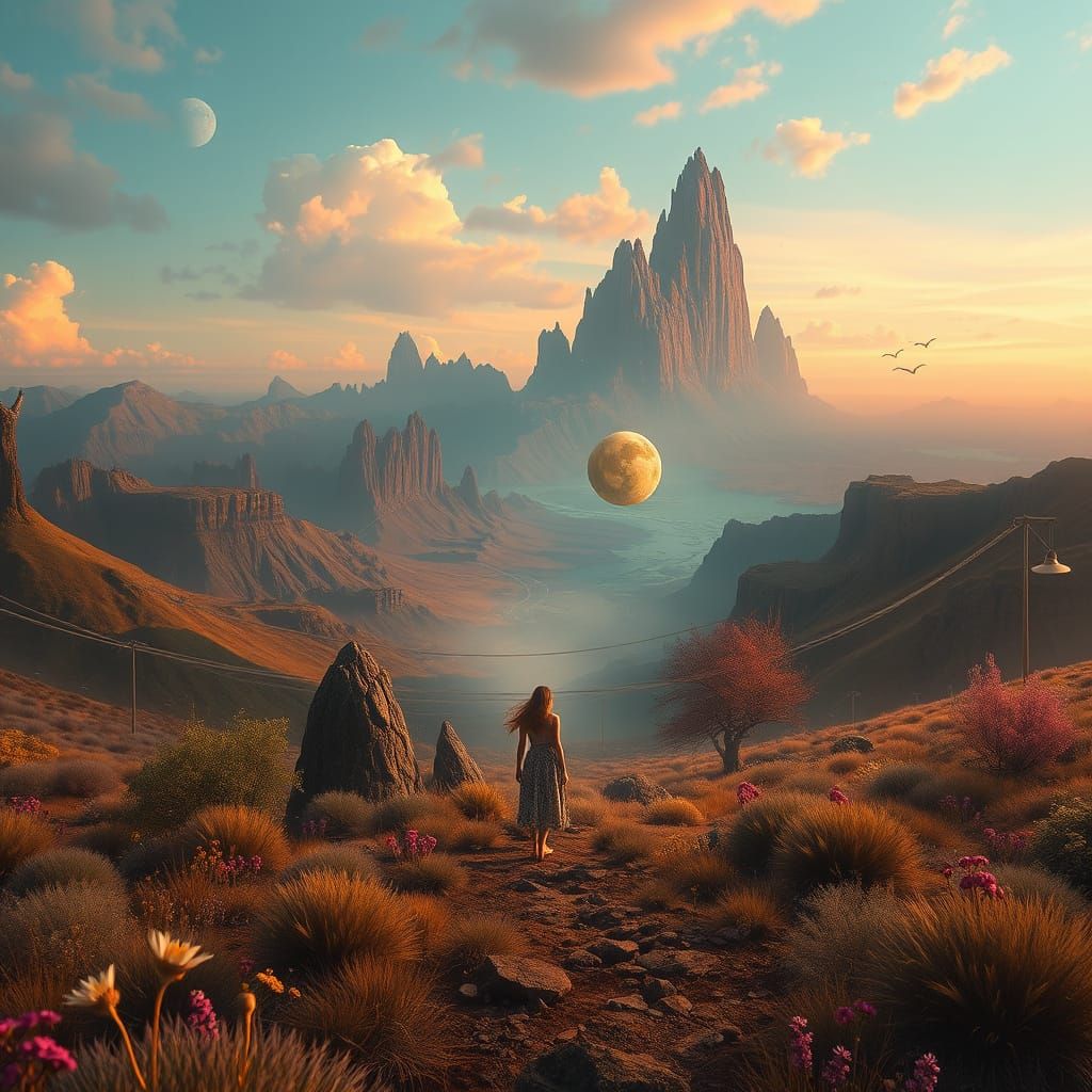 Surreal Dreamscapes Merge into One Vibrant Masterpiece