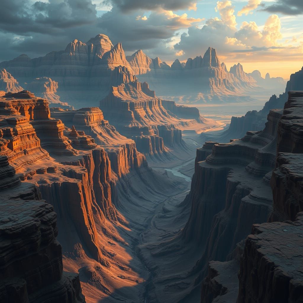 Dramatic Geological Landscape with Earthy Tones