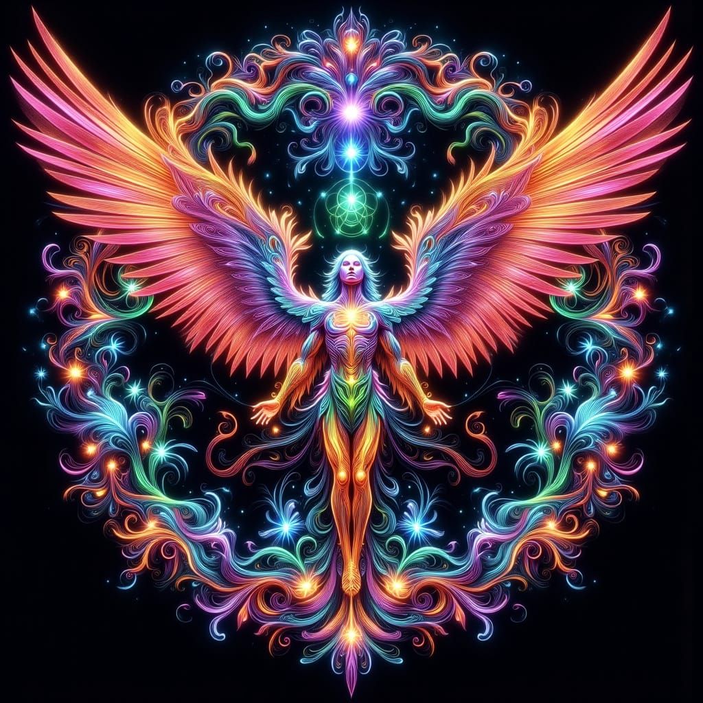 Archangel Gabriel Saves Sirius Black in Vibrant Abstract Sty...