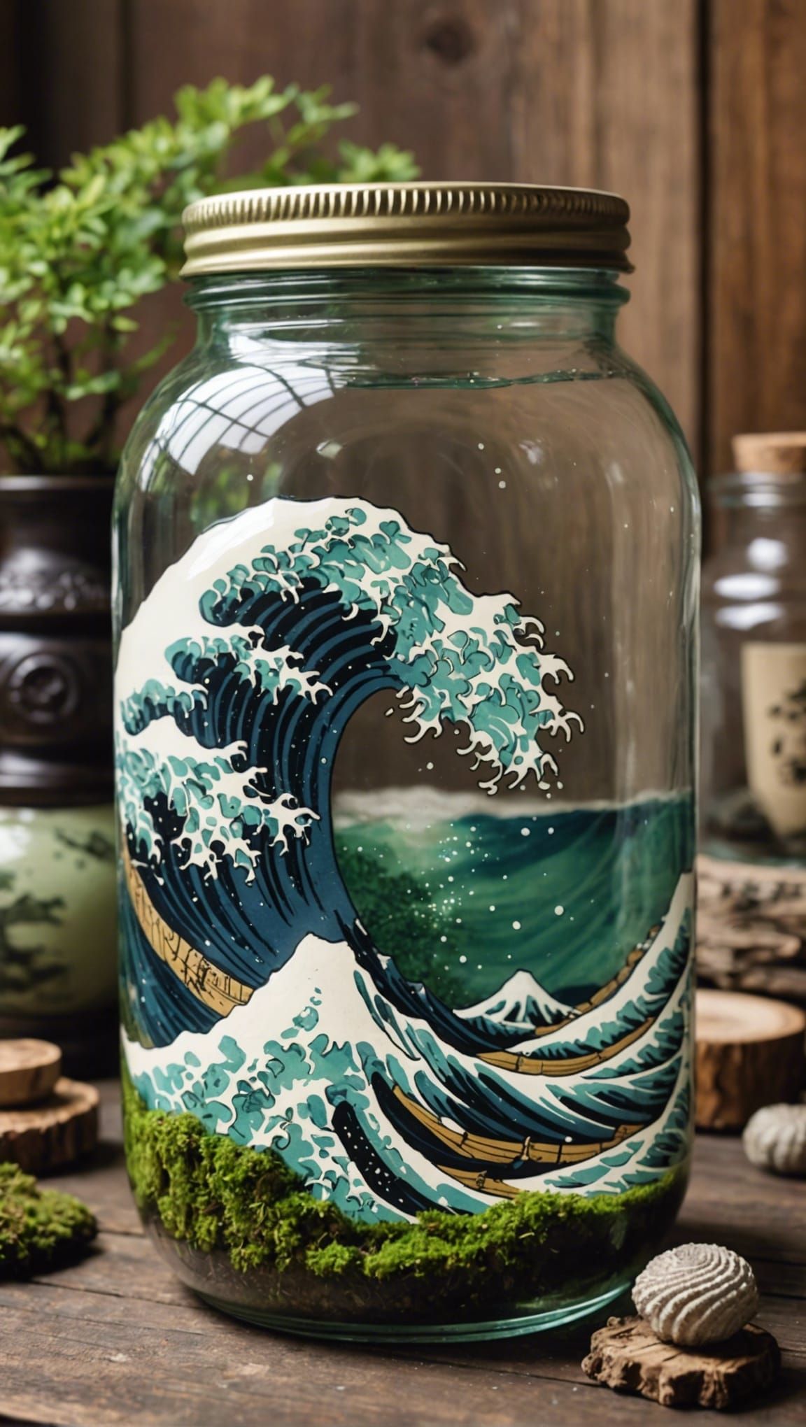 Great Wave off Kanagawa in a Jar