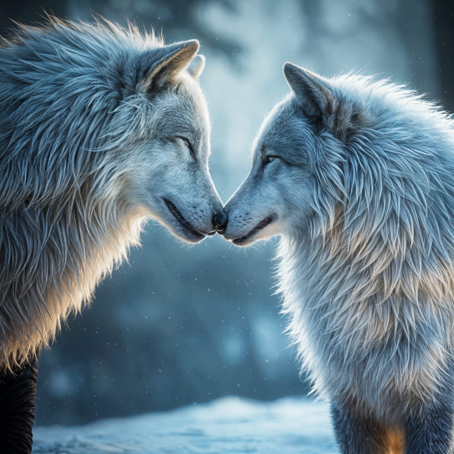 Wolves in Love: Dark Fantasy Concept Art