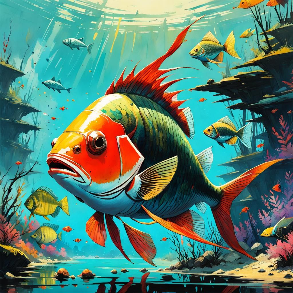 Whimsical Fish Art Inspired by Fantasycore