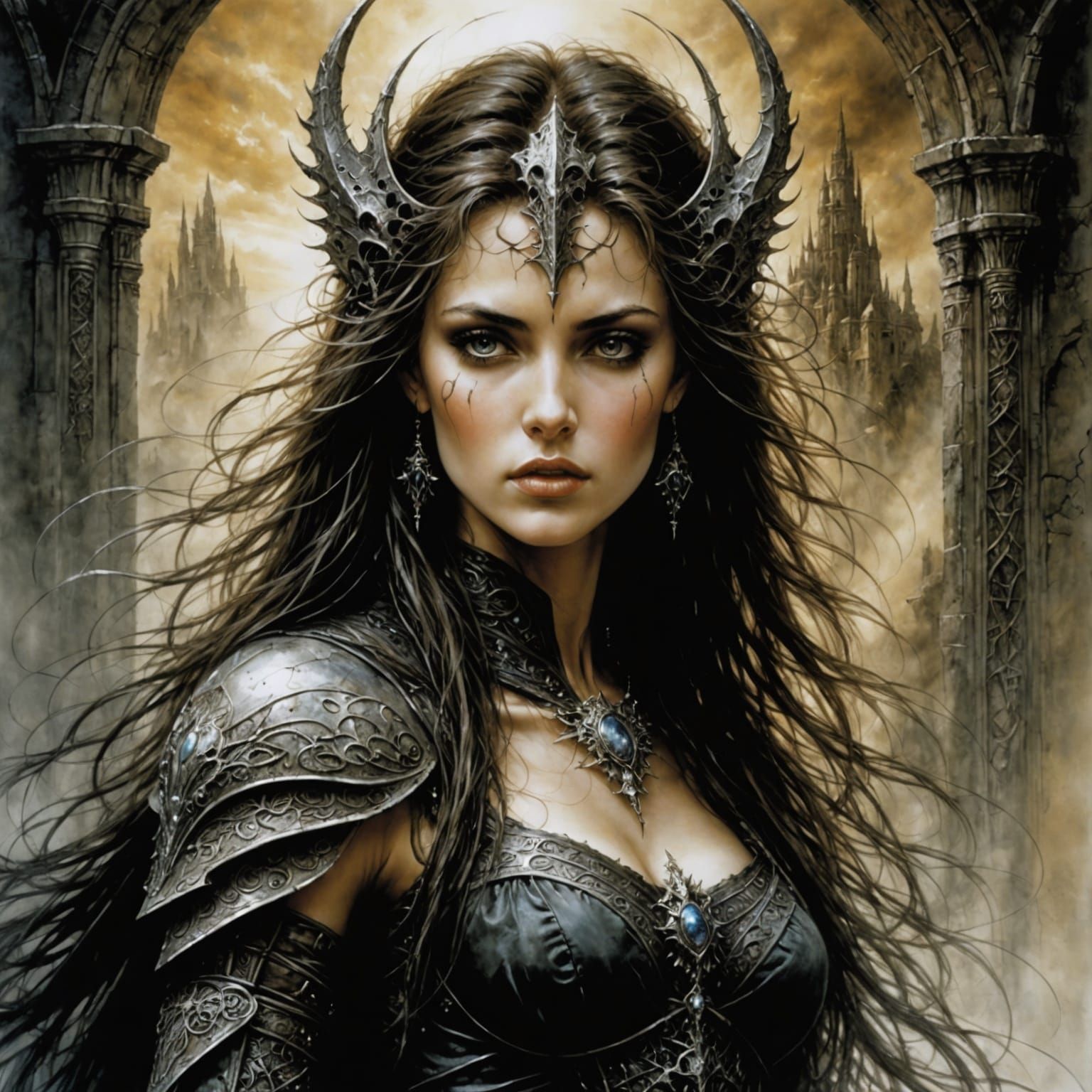 Surreal Dark Fantasy Landscape in Hyperdetailed Style