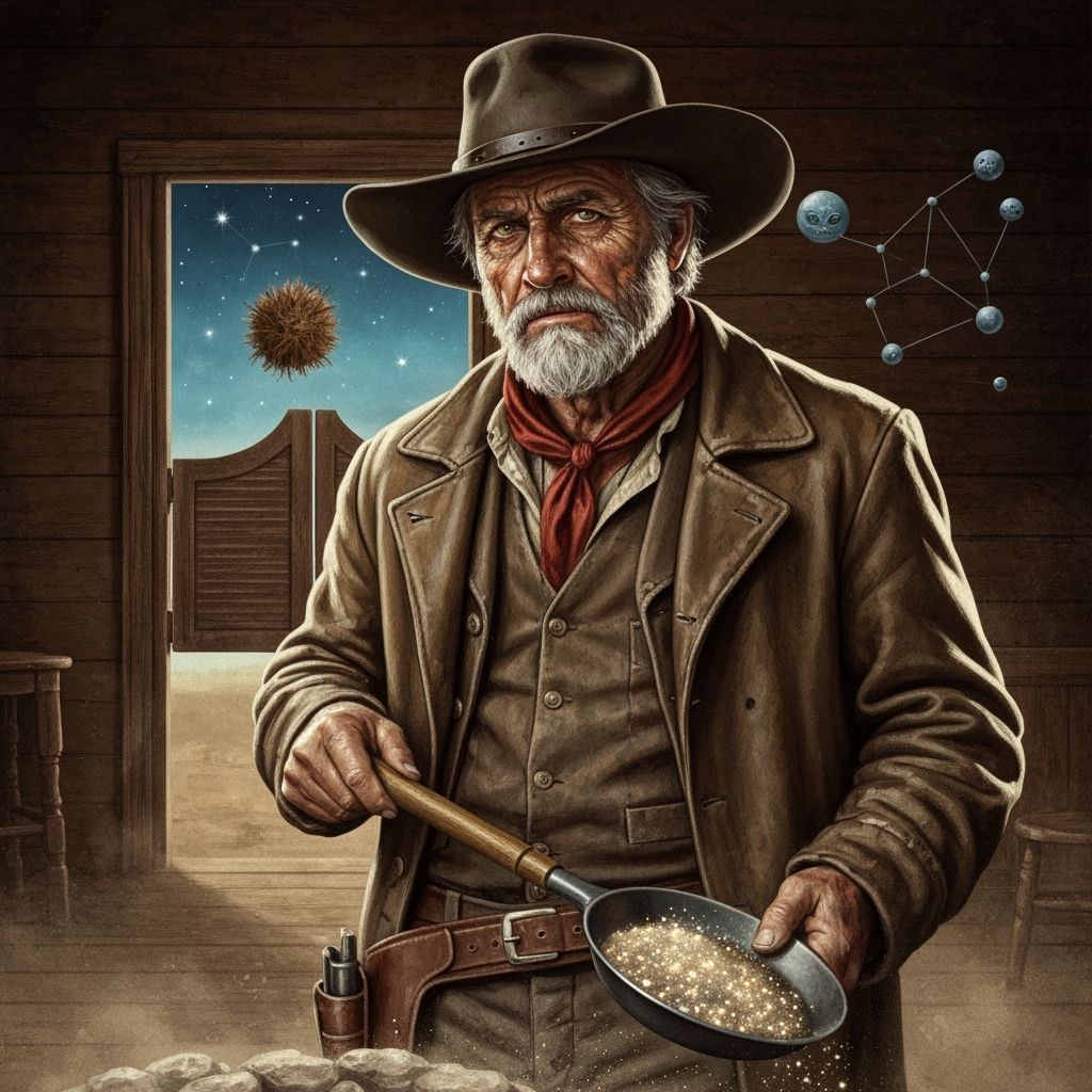 Prospector Panning Moon-Dust in Saloon