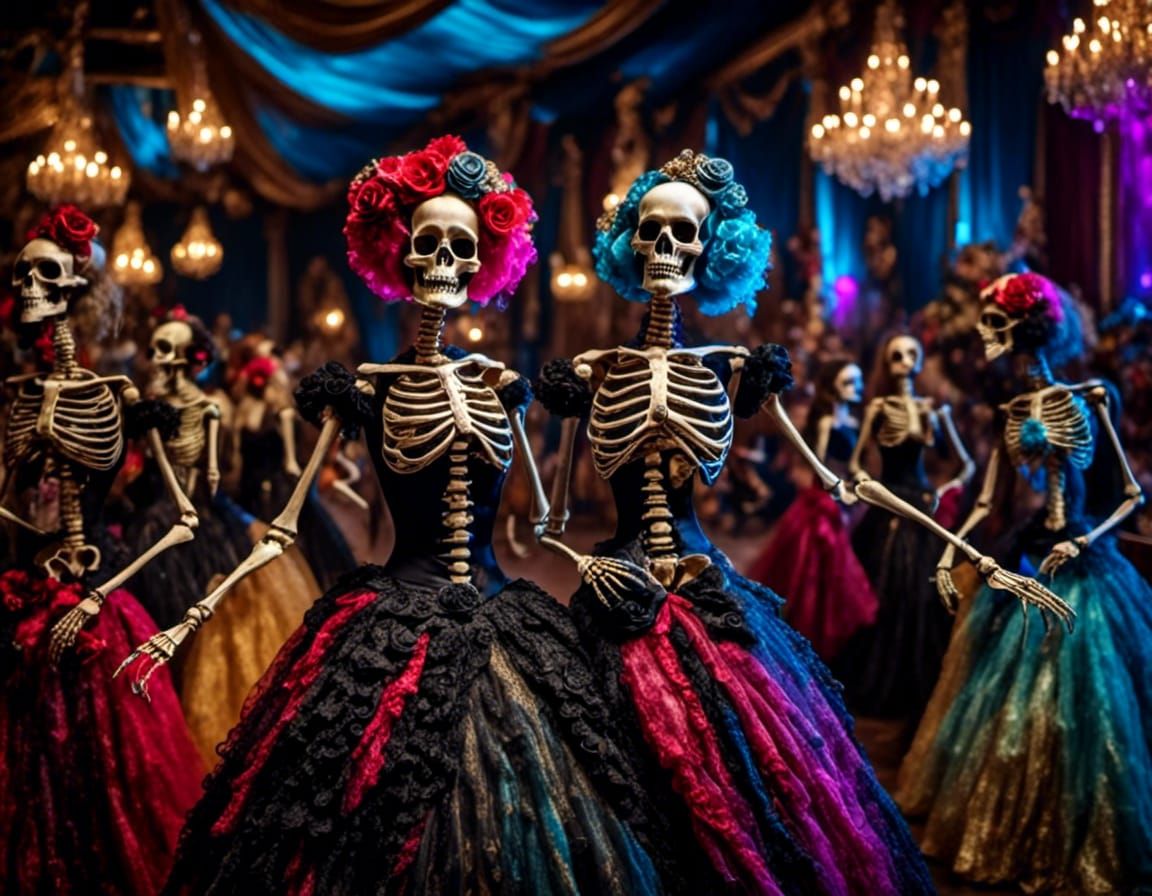 Danse Macabre: Skeleton in Poodle Skirt