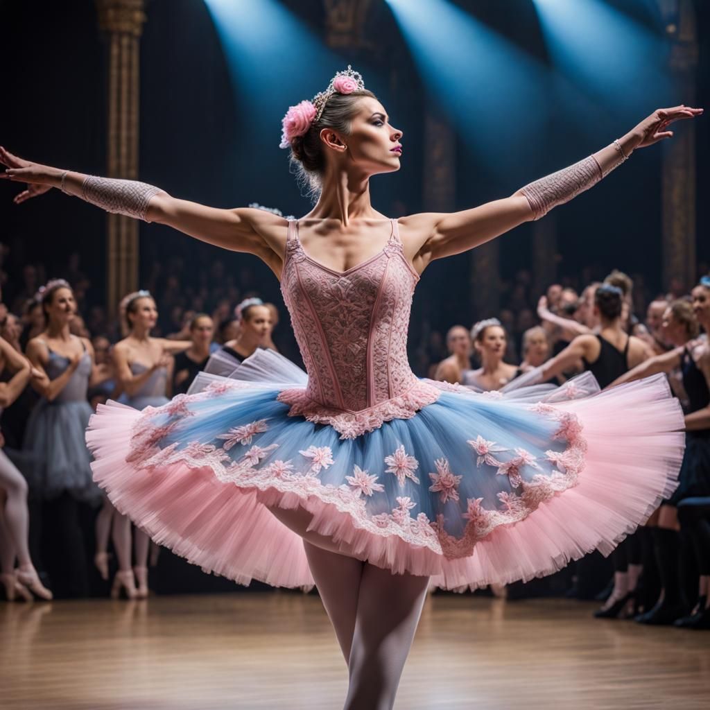 Pink Punk Ballerina's Bow in Pastel Hues