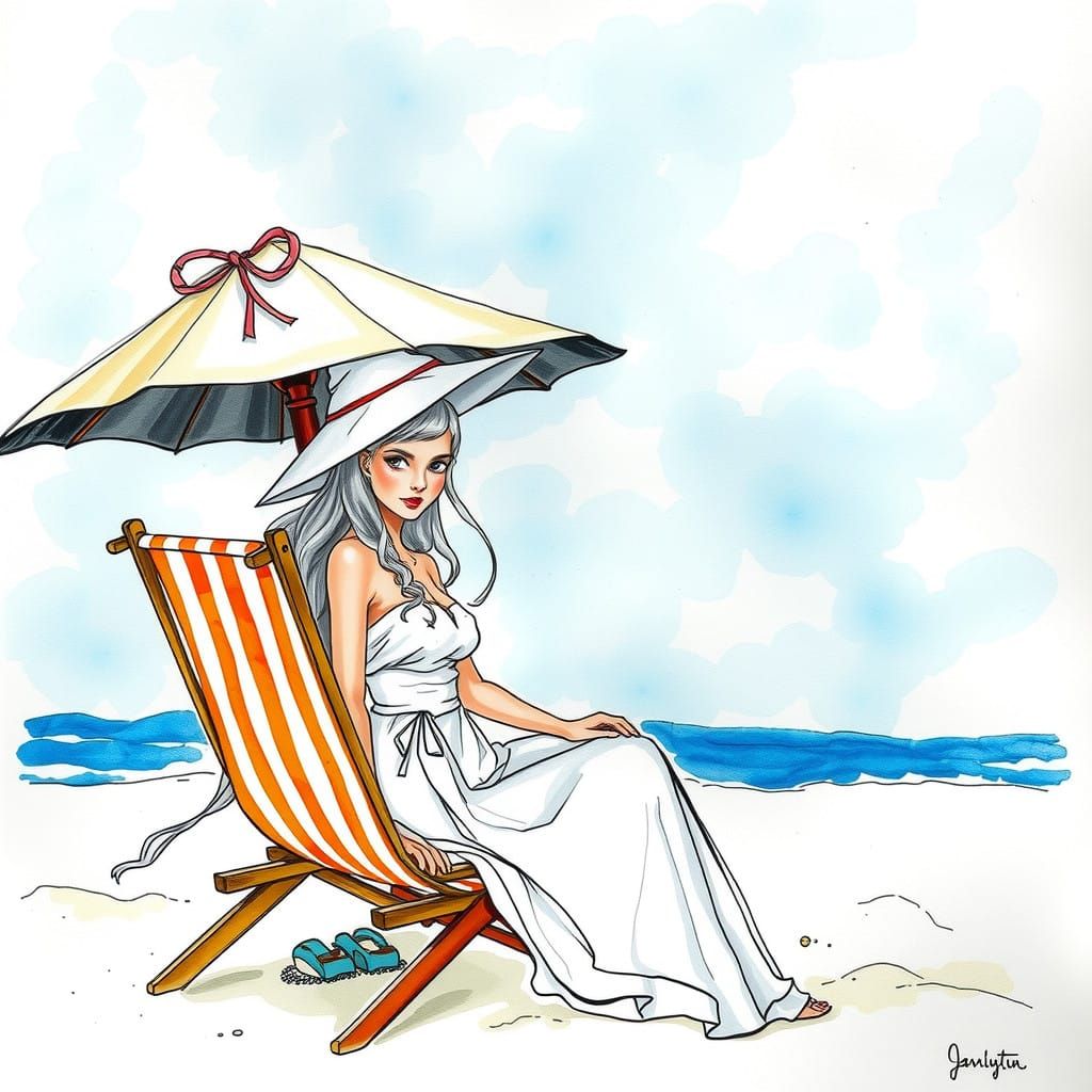 Ethereal Witch by the Sea