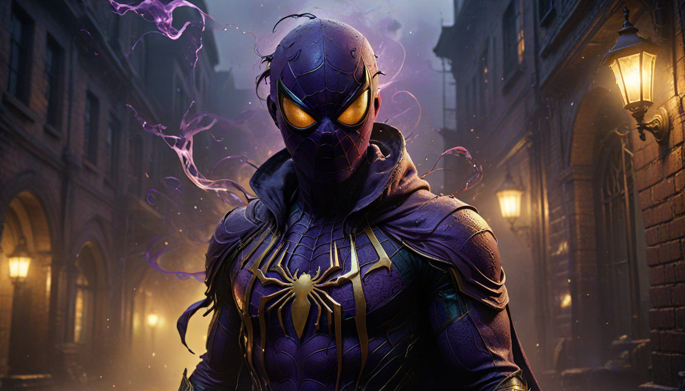 Ethereal Dark Fantasy Portrait of Spider-Man