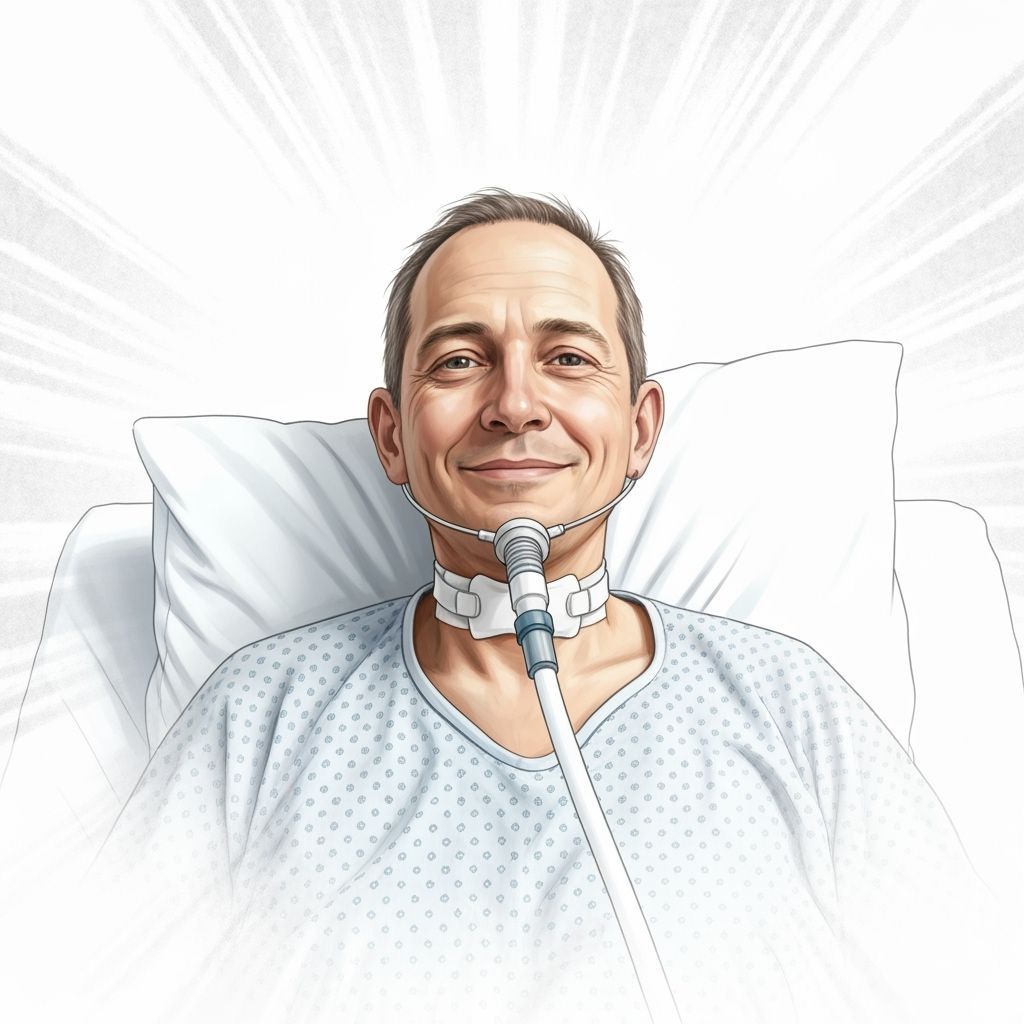 Serene Quadriplegic Man in Hospital Bed