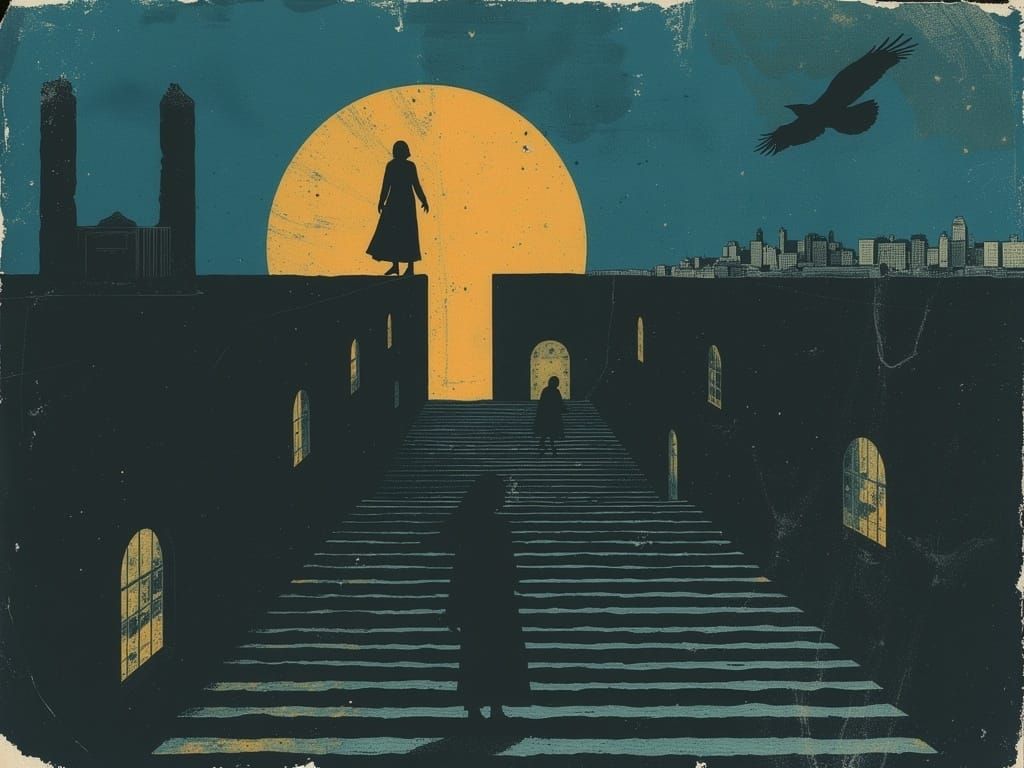 Surreal Stairway to Nowhere in Parrish Style