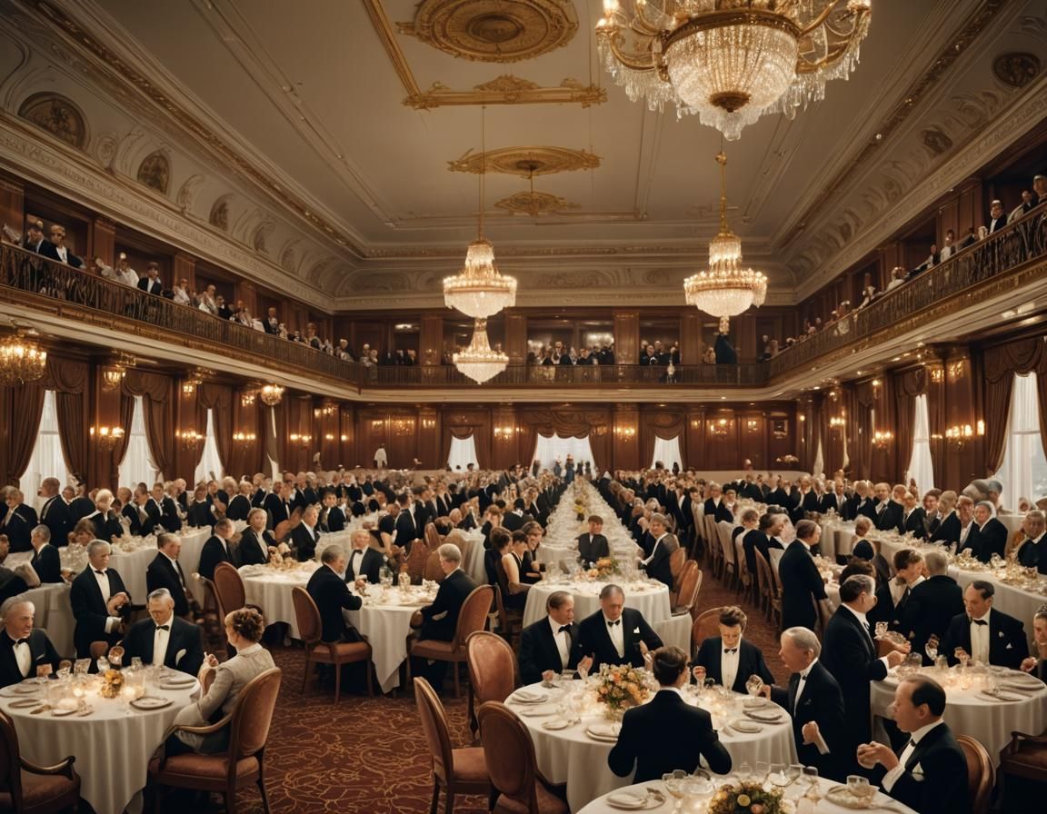 Elegant Edwardian Era Formal Dinner on RMS TITANIC