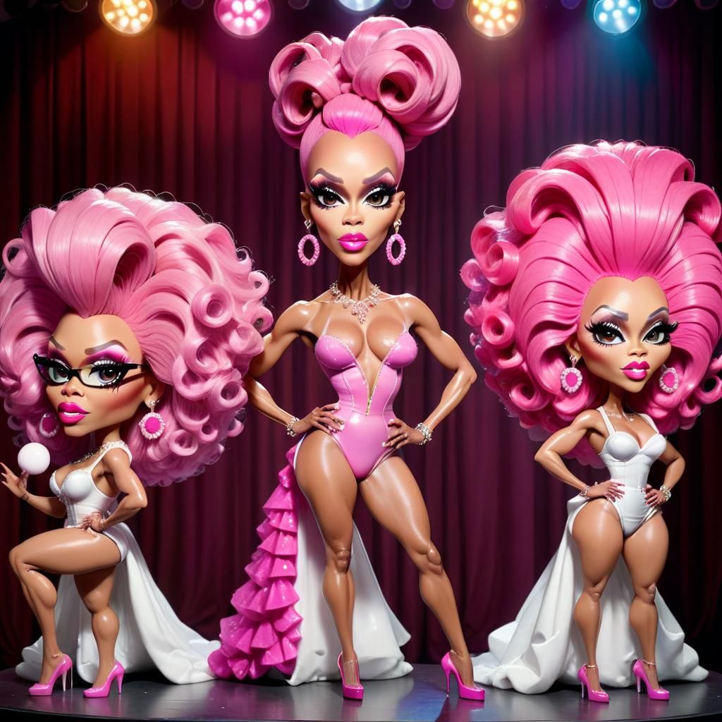 RuPaul’s Bobble Head Race.