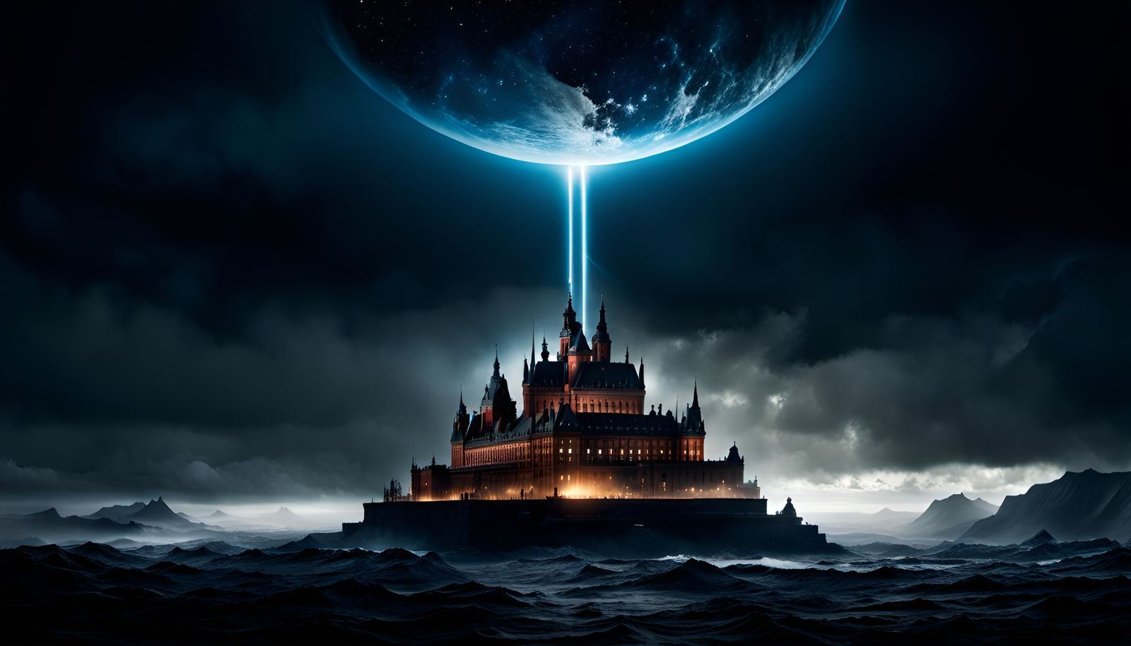 Evocative Double Exposure of Human Condition