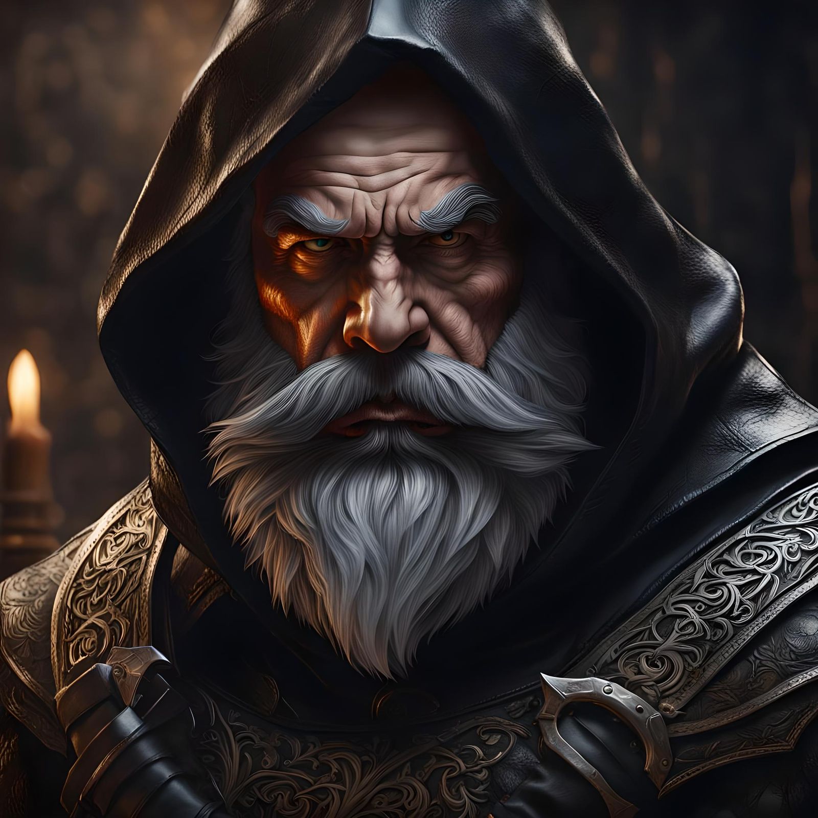 Renaissance Dwarf Spy in Hyperrealistic Cinematic Style