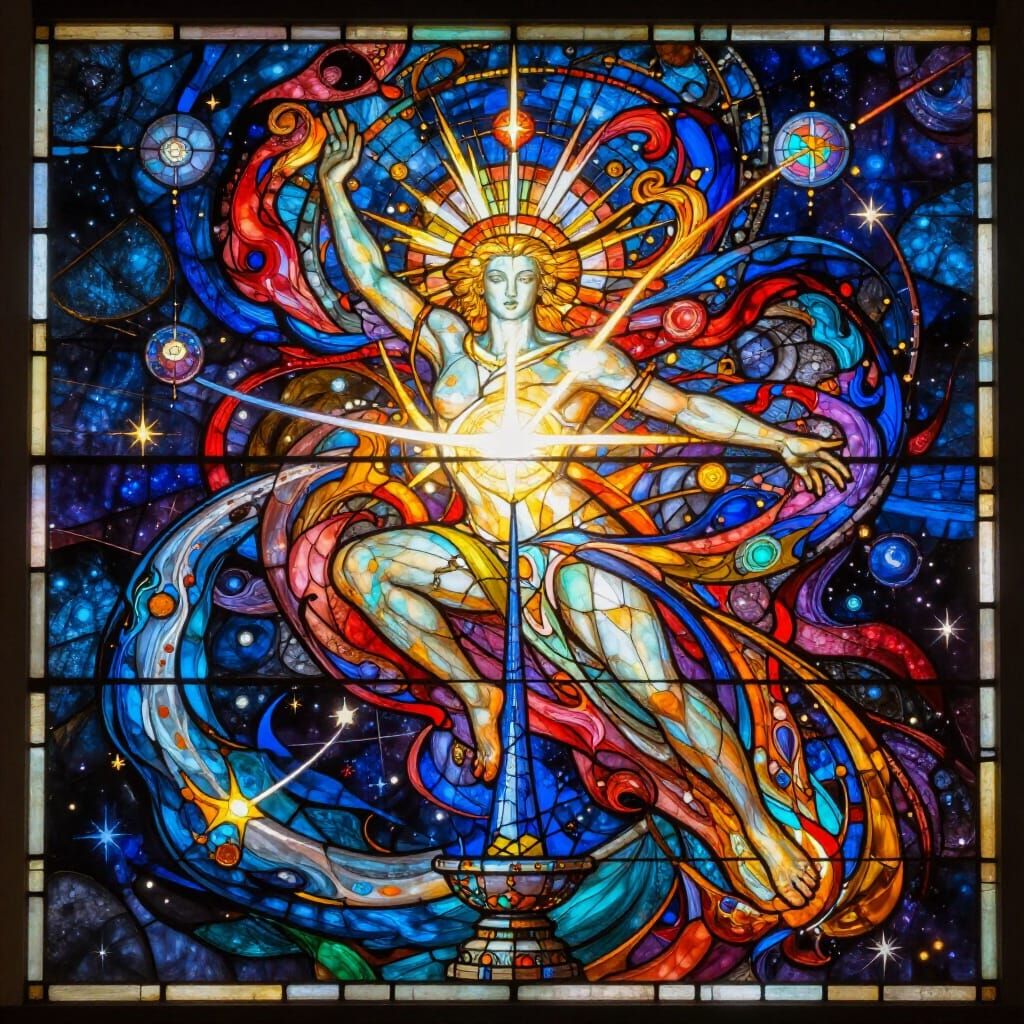 Divine Creation as Stained Glass Art