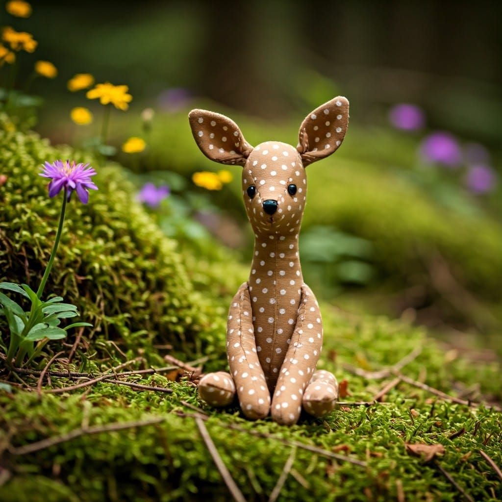Polka Dot Deer in Beatrix Potter Style