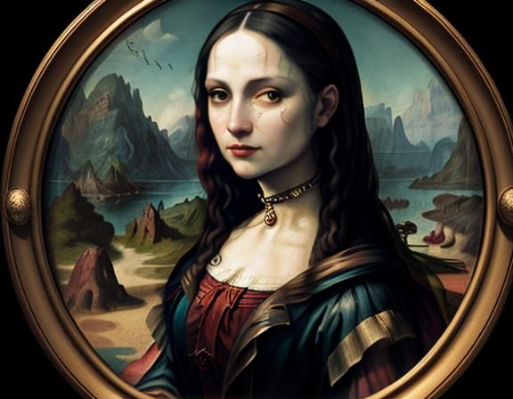 Harley Quinn as Mona Lisa, Beatrix Potter Style