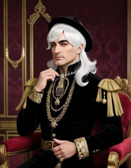 Devious Man in Medieval Velvet Clothing