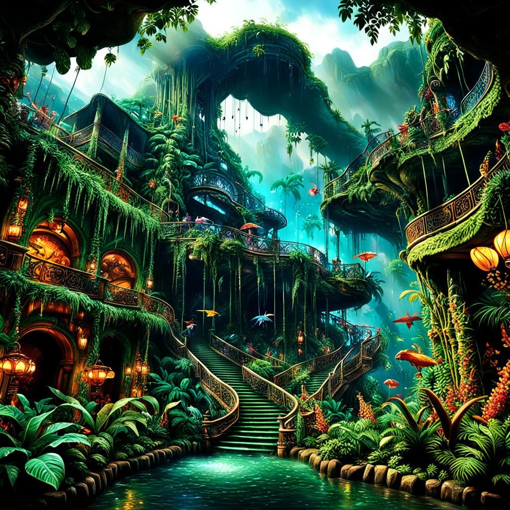 Rainforest Cafe: Epic Cinematic Digital Matte Painting