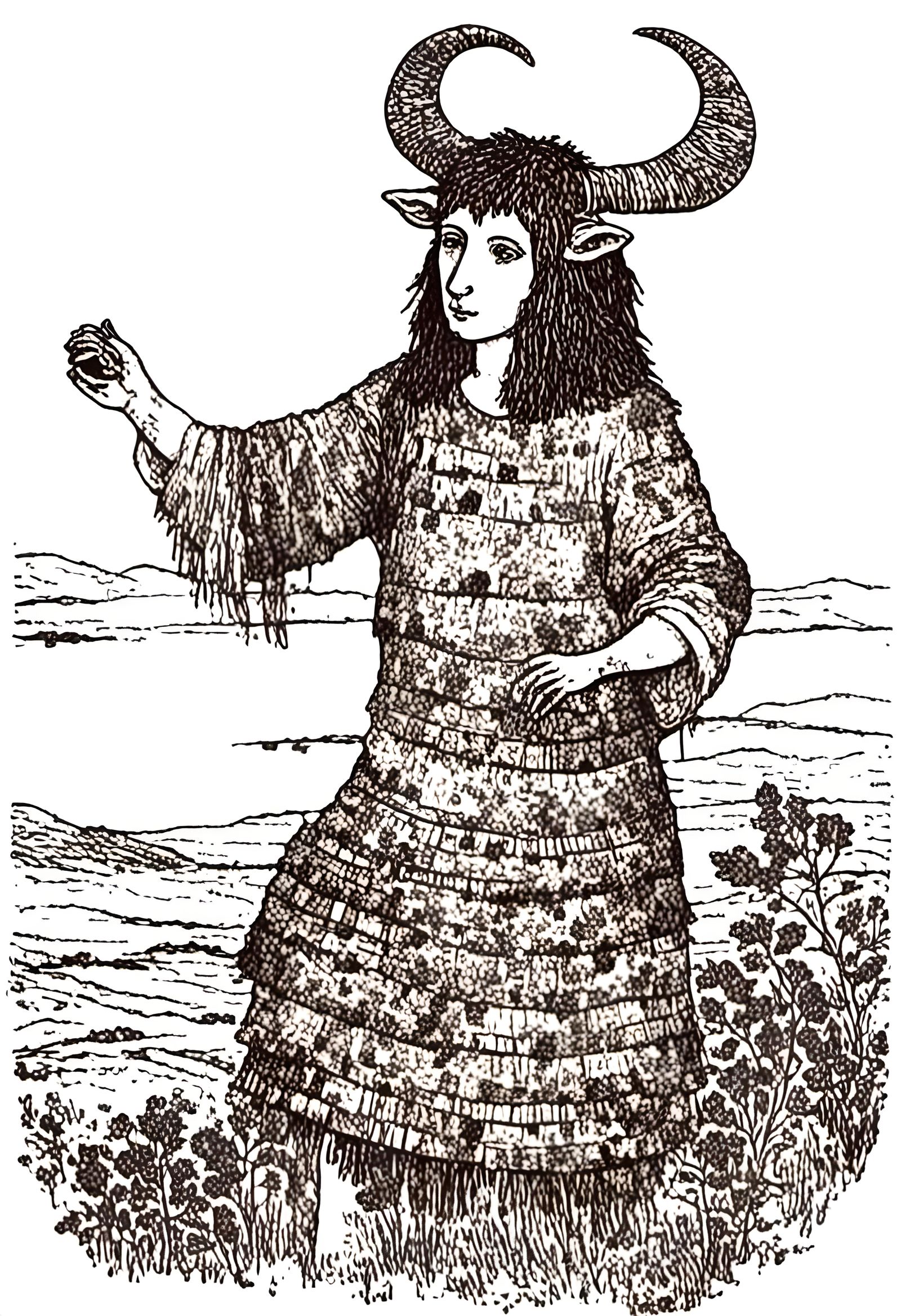 Pan Plays Pipes in Rococo-Horrorcore Style