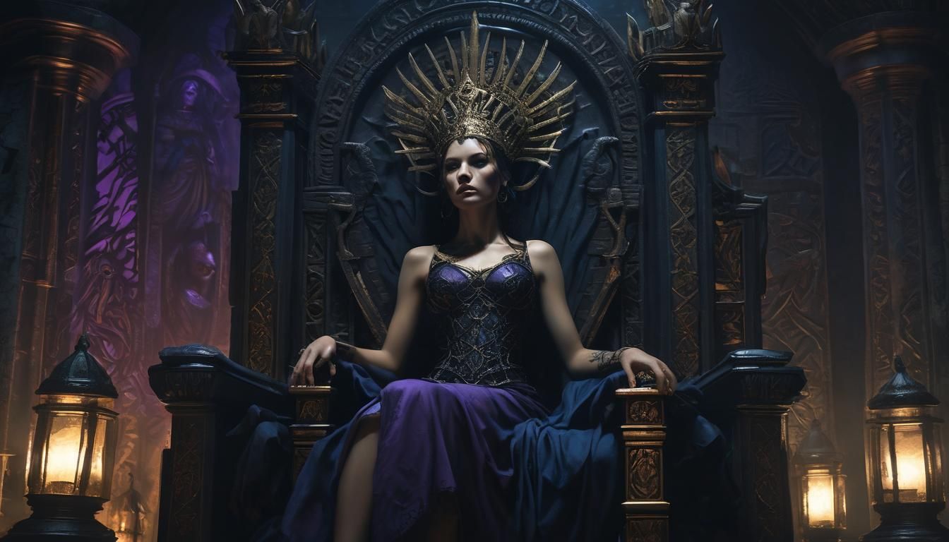 Lilith, Queen of Darkness, on her Throne