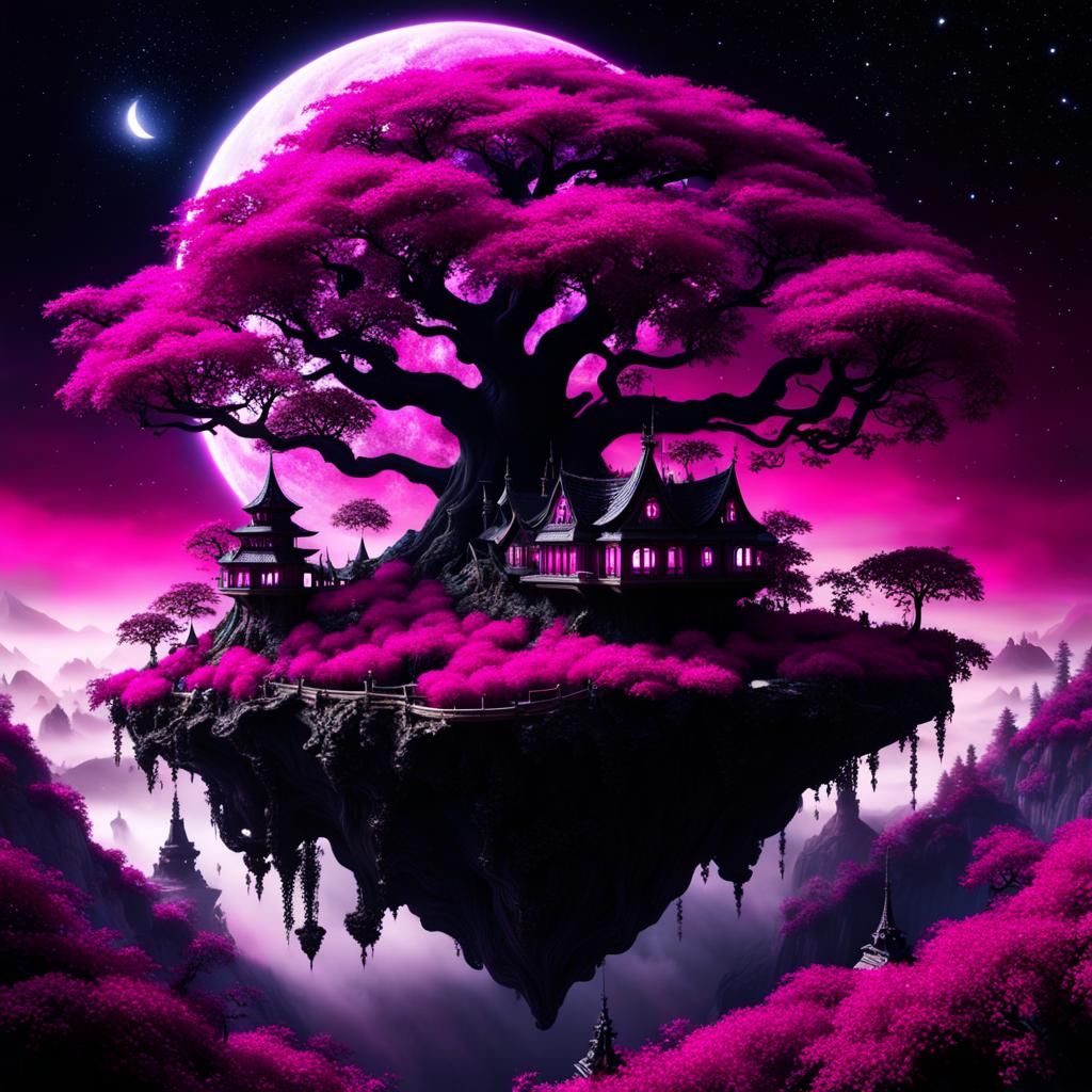 Pink-Purple Floating Island