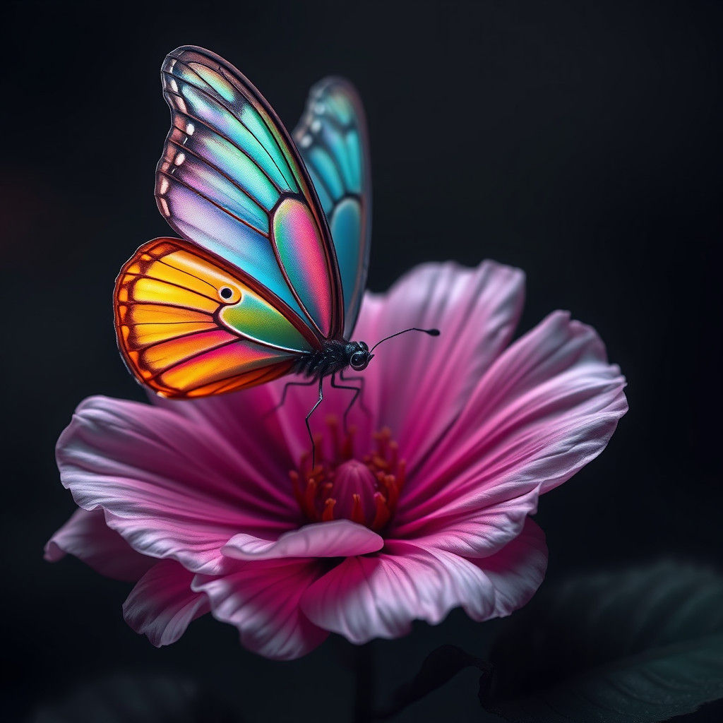 Enchanting Butterfly in Dreamlike Bloom