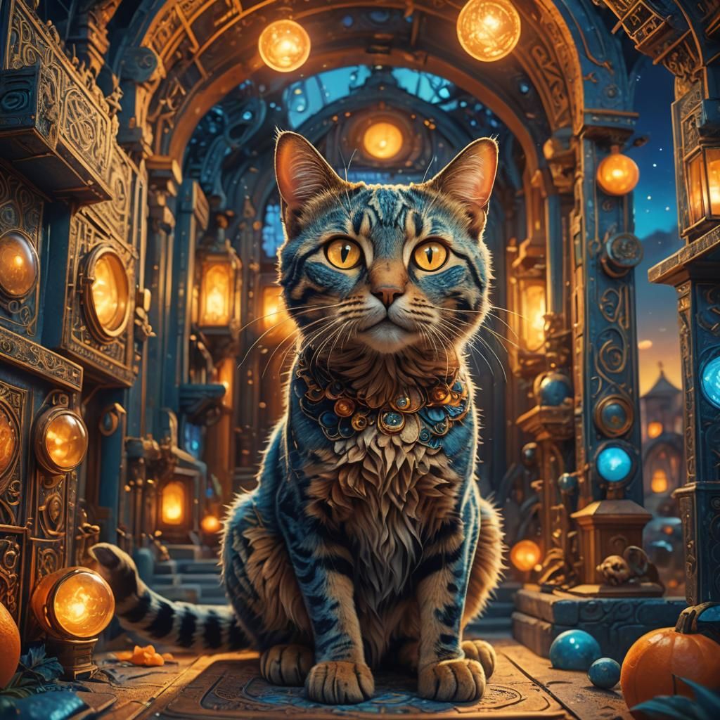 Surreal Schrödinger's Cat in Fantastical Environment