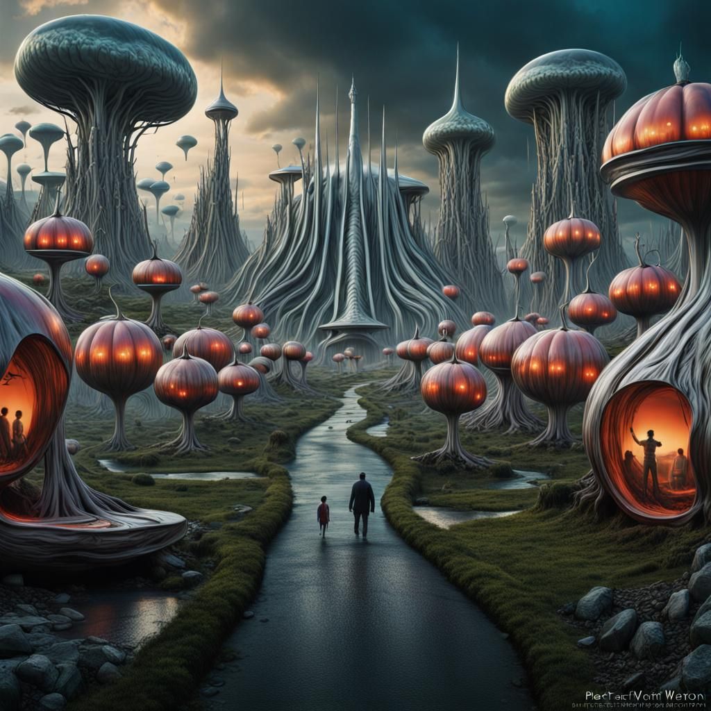 Ominous Surreal Nature Photo in Horror Style