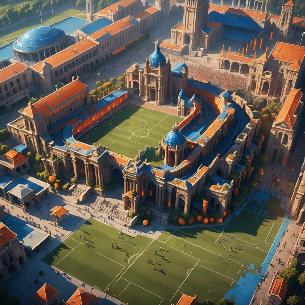 Fantasy Soccer Stadium Concept Art