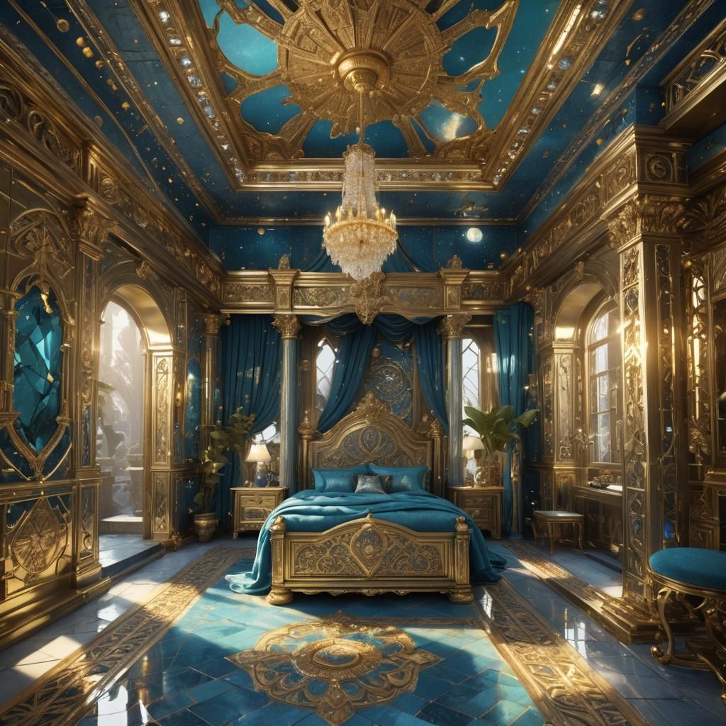 Opulent Paradise: A Palatial Bedroom Rendered in Unreal Engi...
