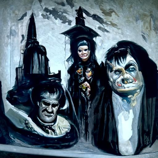 The Munsters as Oil Painting by Gurney