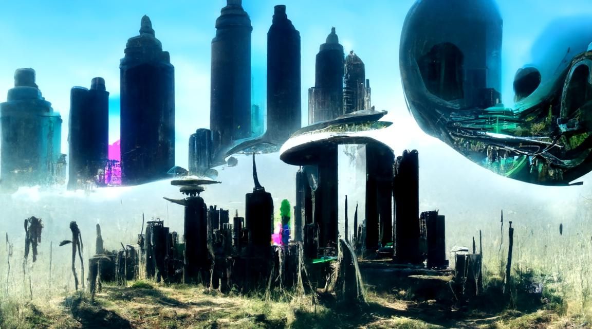 AI Generated Image of an Alien City