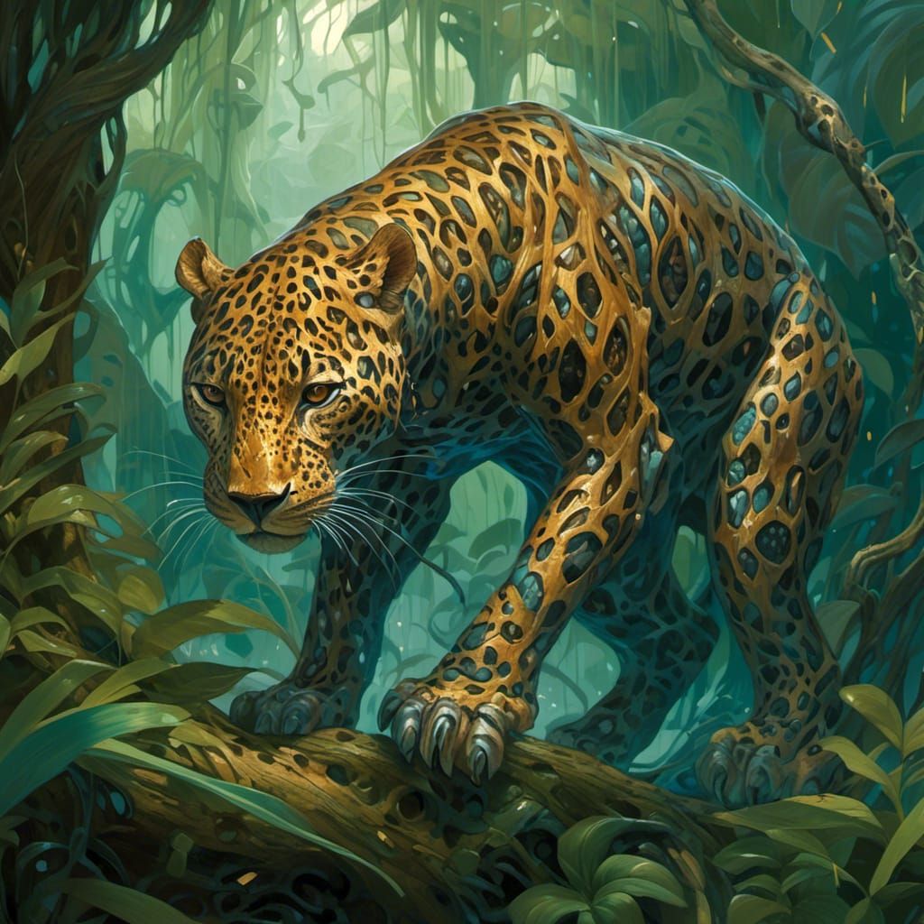 Leopard in Amazon Rainforest: Vibrant Wildlife